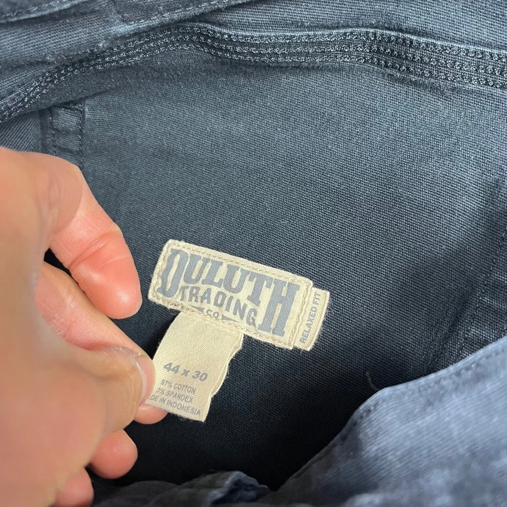 Duluth Trading Co Flex‎ Fire Hose Relaxed Fit Black Work Pants 44x30 Mens